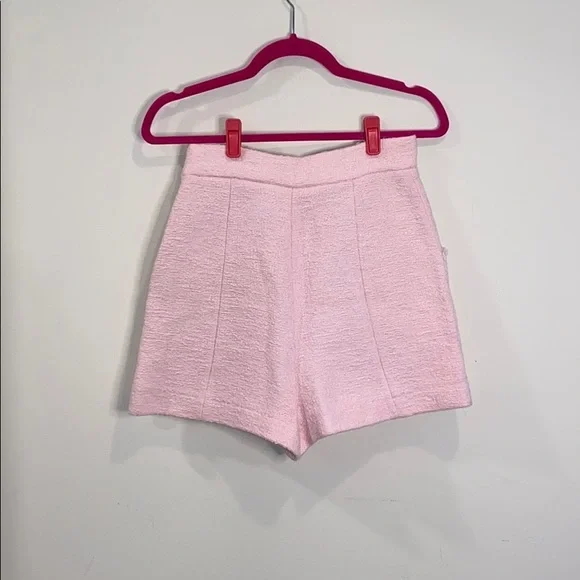 Zara Pink Tweed Shorts with Buttons S - Picture 6 of 6